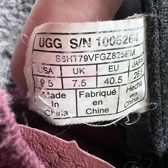 Ugg Kesey Waterproof Lace Up Ankle Boots Zip Buckle Women's Size 9.5 - Picture 7 of 7